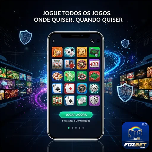 Tela do aplicativo fozbet com diversos jogos disponíveis.