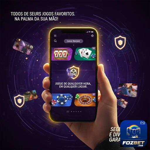 Usuário acessando o aplicativo cassino da fozbet