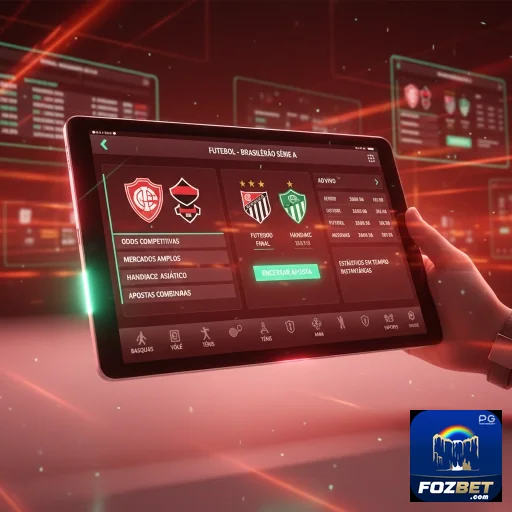 Usuário utilizando o aplicativo da fozbet para apostas ao vivo.