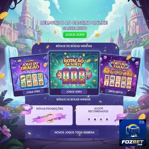 Interface do cassino online da fozbet destacando bônus VIP.