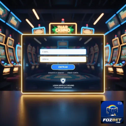 Tela de login da fozbet para cadastro em serviços VIP.