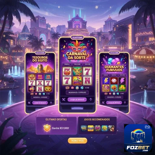 Interface dos serviços VIP da fozbet com jogos atrativos.