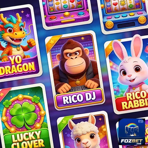 Interface da fozbet mostrando jogos de slots populares.