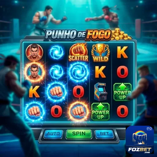 Imagem do jogo de slots 'Punho de Fogo' na fozbet.