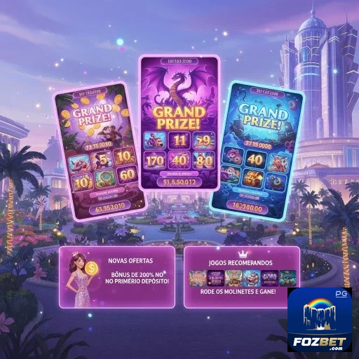 Jogos de slots da fozbet com prêmios e promoções destacadas.