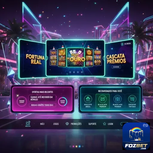 Tela inicial da fozbet com slots e promoções atraentes.