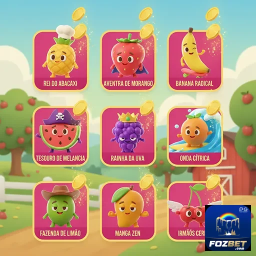 Slots da fozbet com personagens divertidos e moedas.