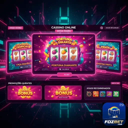 Interface VIP da fozbet com jogos de caça-níqueis atraentes.