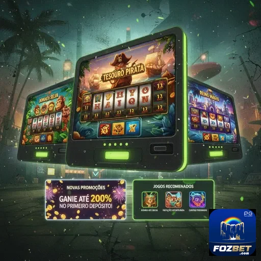 Interface de jogos no celular destacando fozbet e promoções.